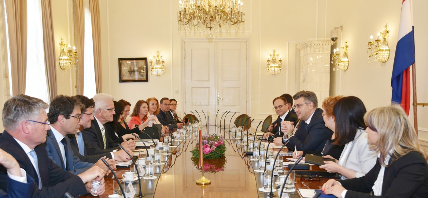 Predsjednik Vlade Andrej Plenković s predsjednikom Vlade Savezne zemlje Baden-Württemberg